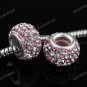 SWAROVSKI CRYSTAL TRUE 925 STERLING SILVER BIG HOLE EUROPEAN CHARM BEAD
