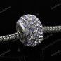 SWAROVSKI CRYSTAL TRUE 925 STERLING SILVER BIG HOLE EUROPEAN CHARM BEAD