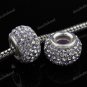SWAROVSKI CRYSTAL TRUE 925 STERLING SILVER BIG HOLE EUROPEAN CHARM BEAD