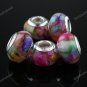 50X MULTICOLOR SHELL RESIN CHARM EUROPEAN BEADS JEWELRY FINDINGS WHOLESALE LOTS