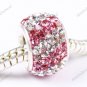 DOUBLE LINE SWAROVSKI CRYSTAL AUTHENTIC 925 STERLING SILVER EUROPEAN CHARM BEAD