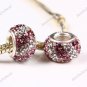 DOUBLE LINE SWAROVSKI CRYSTAL AUTHENTIC 925 STERLING SILVER EUROPEAN CHARM BEAD