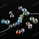 100X WHOLESALE MIX FACETED CRYSTAL GLASS CHARM BEADS