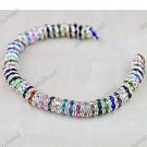 100X WHOLESALE LOTS MIXED CRYSTAL SPACER BEADS JEWELRY FINDINGS 6MM