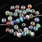 100X WHOLESALE MIXED LAMPWORK GLASS BEADS EUROPEAN CHARM BEADS JEWELRY FINDINGS