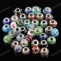 100X WHOLESALE MIXED LAMPWORK GLASS BEADS EUROPEAN CHARM BEADS JEWELRY FINDINGS