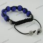 ADJUSTABLE MACRAME CRYSTAL DISCO BALL FASHION CHARM BRACELET BANGLE