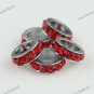 20X RED CRYSTAL SPACER EUROPEAN CHARM BEADS WHOLESALE JEWELRY DIY FINDINGS 8MM