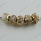 SHELL MOP RESIN EUROPEAN BIG HOLE CHARM BEADS JEWELRY FINDINGS FIT BRACELET