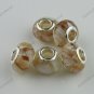 SHELL MOP RESIN EUROPEAN BIG HOLE CHARM BEADS JEWELRY FINDINGS FIT BRACELET
