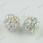 COLORFUL AB SWAROVSKI CRYSTAL 925 SILVER EARRINGS 10MM