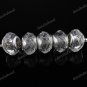 5X CLEAR FACETED CRYSTAL GLASS EUROPEAN BIG HOLE CHARM BEADS FINDINGS