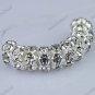 50X CLEAR CRYSTAL SILVER SPACER LOOSE BEADS JEWELRY FINDINGS WHOLESALE LOTS 8MM
