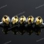 5X GOLD PLATED FACETED CRYSTAL GLASS EUROPEAN BIG HOLE BIG HOLE CHARM BEADS