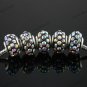 20PCS CLEAR AB CRYSTAL RESIN EUROPEAN BIG HOLE CHARM BEADS FINDINGS WHOLESALE