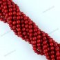 5-6MM FIRE RED SEA CORAL ROUND BALL LOOSE BEADS FINDINGS 1 STRAND
