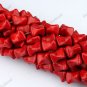 13MM FIRE RED TURQUOISE HOWLITE IRREGULAR LOOSE BEADS STRAND