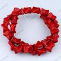 13MM FIRE RED TURQUOISE HOWLITE IRREGULAR LOOSE BEADS STRAND