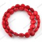 12MM RED TURQUOISE HOWLITE ROUND COIN LOOSE BEADS FINDINGS 1 STRAND