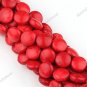 12MM RED TURQUOISE HOWLITE ROUND COIN LOOSE BEADS FINDINGS 1 STRAND