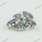 20X CLEAR AB CRYSTAL SPACER EUROPEAN CHARM BEADS WHOLESALE JEWELRY FINDINGS 8MM