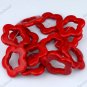 32MM RED TURQUOISE HOWLITE PLUM BLOSSOM LOOSE BEADS FINDINGS 1 STRAND