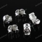 20X SILVER SKULL EUROPEAN STOPPER CLIP/LOCKS CHARM BEADS FINDINGS WHOLESALE 11MM