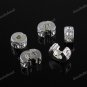20PCS SILVER EUROPEAN STOPPER CLIP/LOCKS BEADS 6X10MM WHOLESALE