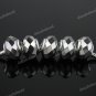 100X SILVER PLATED FACETED CRYSTAL GLASS EUROPEAN CHARM BEADS FINDINGS WHOLESALE