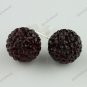 DEEP RED SWAROVSKI CRYSTAL 925 SILVER EARRINGS 10MM