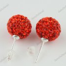 NACARAT SWAROVSKI CRYSTAL BALL 925 SILVER EARRINGS 10MM