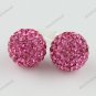 ROSE SWAROVSKI CRYSTAL BALL 925 SILVER EARRINGS 10MM
