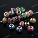 50X MIXED COLOR SHELL RESIN CHARM EUROPEAN BEADS JEWELRY FINDINGS WHOLESALE LOT