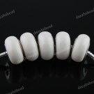 20X WHITE POLYMER CLAY EUROPEAN CHARM BEADS FINDINGS FIT BRACELET
