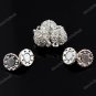 50X CLEAR CRYSTAL SILVER MAGNETIC ROUND BALL CLASP FINDINGS WHOLESALE 10MM