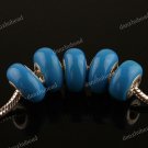 20X WHOLESALE ROYAL BLUE POLYMER CLAY EUROPEAN CHARM BEADS FIT BRACELET