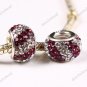 DOUBLE DEEP PURPLE SWAROVSKI CRYSTAL 925 SILVER BEAD