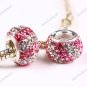 DOUBLE ROSE SWAROVSKI CRYSTAL 925 SILVER CHARM BEAD