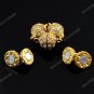 CLEAR CRYSTAL GOLD/SILVER/18KG MAGNETIC ROUND BALL CLASPS FINDINGS