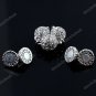 CLEAR CRYSTAL GOLD/SILVER/18KG MAGNETIC ROUND BALL CLASPS FINDINGS