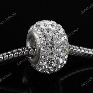 SWAROVSKI CRYSTAL AUTHENTIC 925 STERLING SILVER EUROPEAN BIG HOLE CHARM BEAD