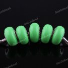20X WHOLESALE LIGHT GREEN POLYMER CLAY EUROPEAN CHARM BEADS JEWELRY FINDINGS