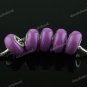 20X WHOLESALE VIOLET POLYMER CLAY EUROPEAN CHARM BEADS JEWELRY FINDINGS