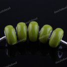 20X WHOLESALE OLIVE POLYMER CLAY EUROPEAN CHARM BEADS FIT BRACELET
