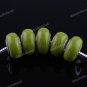 20X WHOLESALE OLIVE POLYMER CLAY EUROPEAN CHARM BEADS FIT BRACELET