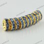 50X LIGHT BLUE CRYSTAL GOLD SPACER LOOSE BEADS JEWELRY FINDINGS WHOLESALE 10MM