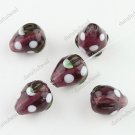 20X PURPLE STRAWBERRY LAMPWORK GLASS LOOSE BEADS JEWELRY FINDINGS WHOLESALE