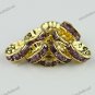 50X LIGHT PURPLE CRYSTAL GOLD SPACER LOOSE BEADS JEWELRY FINDINGS WHOLESALE 10MM