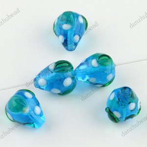 20X LAKE BLUE STRAWBERRY LAMPWORK GLASS LOOSE BEADS JEWELRY FINDINGS WHOLESALE