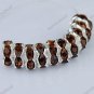 50X COFFEE CRYSTAL SILVER SPACER LOOSE BEADS JEWELRY FINDINGS WHOLESALE LOTS 8MM